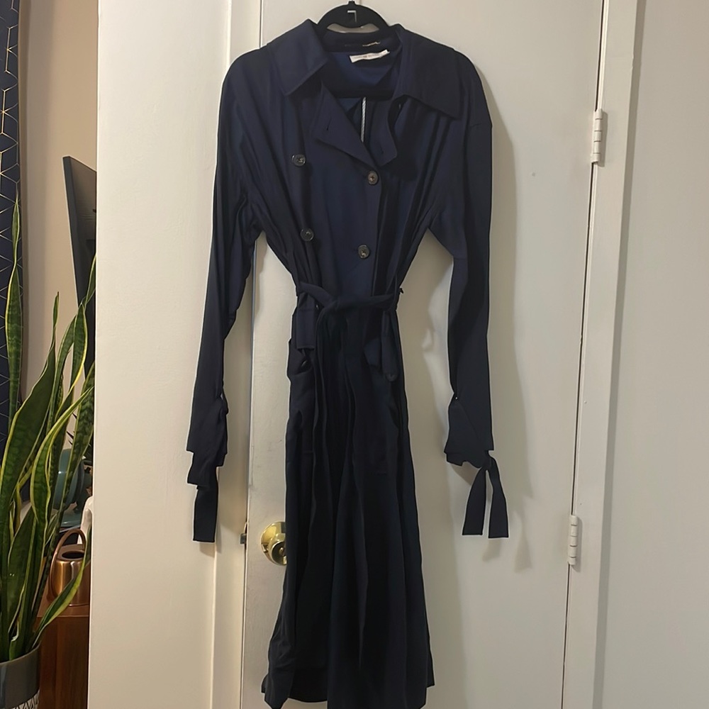 Tory Burch Navy Blue Trench Coat